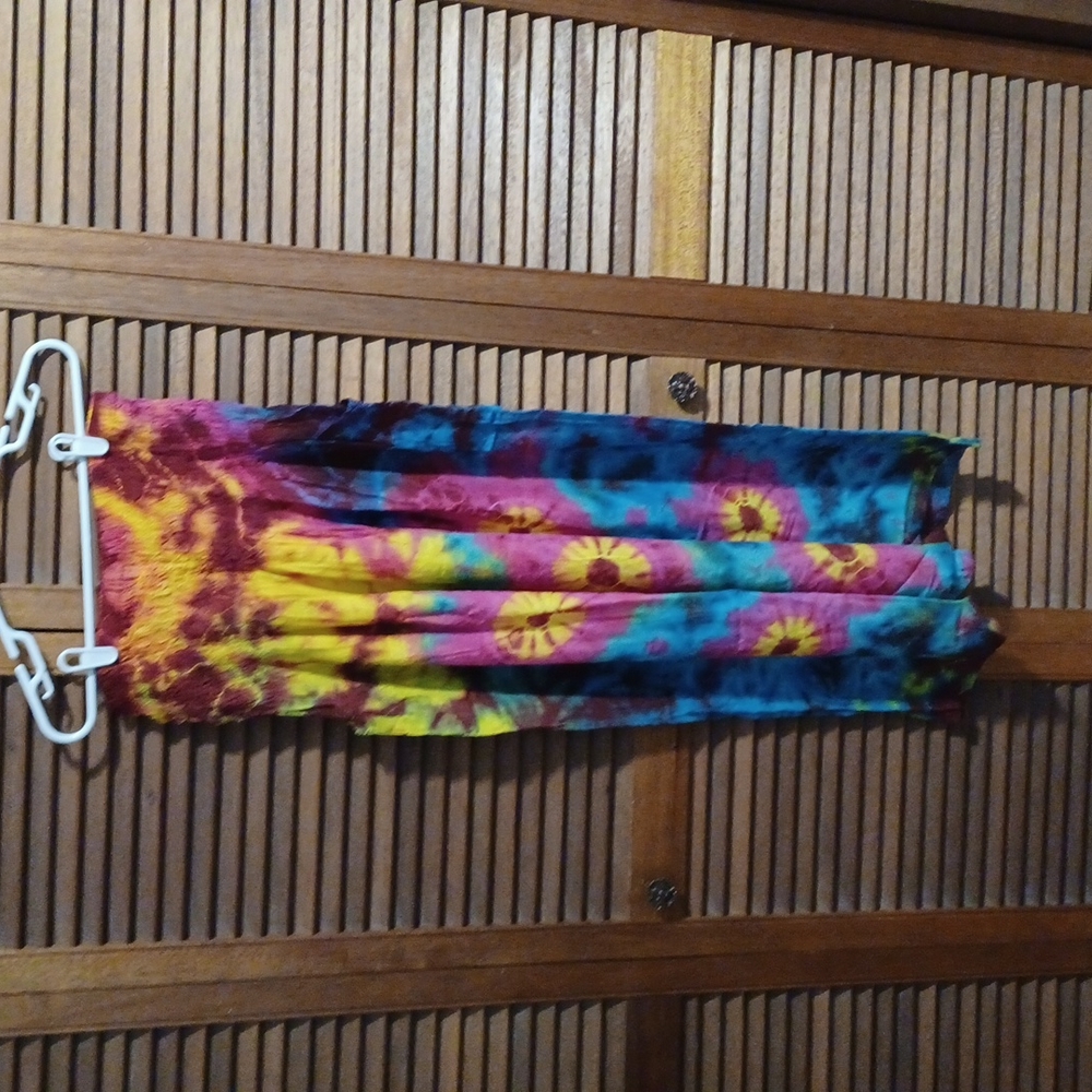 Tie dye wide leg pants